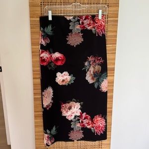 Zara Floral Pencil Skirt